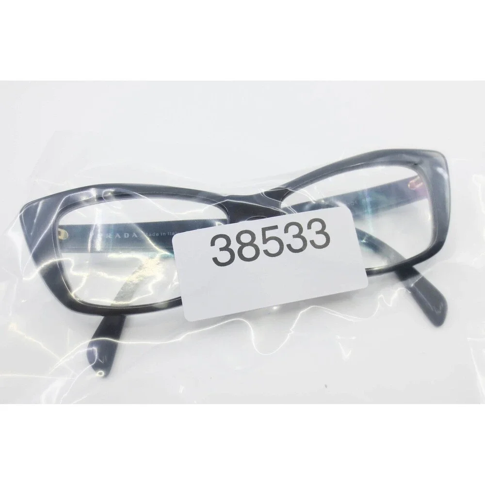 Prada VPR 15X Black Cat Eye Eyeglasses Frames 51-15-140 1AB-1O1 Italy Luxury